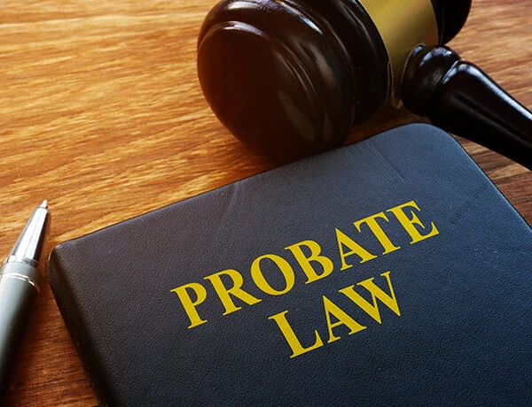 Probate Law Book with Gavel