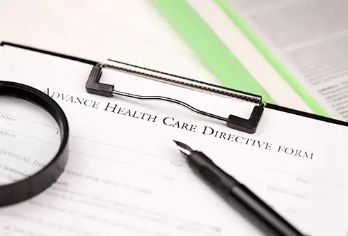 Advance health care directive form