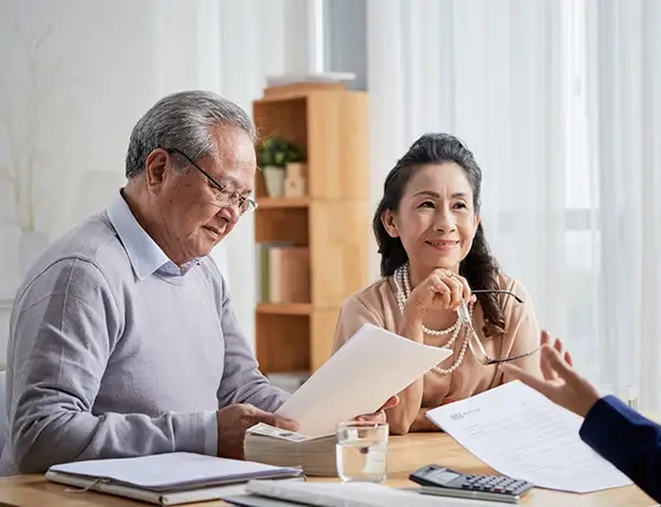 Estate Planning Support Couple receiving estate planning support